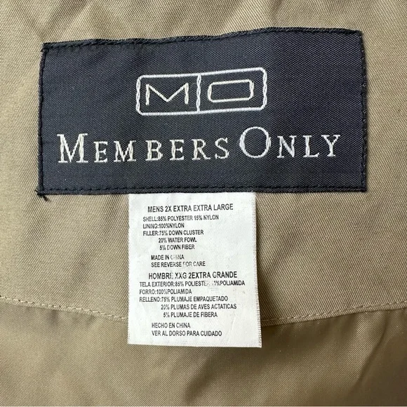 Members Only Down and Feather Hooded Field Jacket